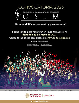 Convocatoria:Orquesta Sinfónica Infantil de México 2023