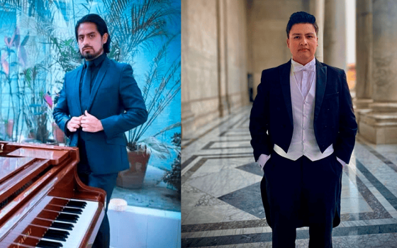 Esaú Efraín Corralejo y Nehemías Damián Brito, dos jóvenes cantantes que construyen su historia nota a nota, con estudio y disciplina
